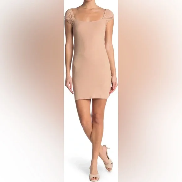 fitted lace wedding dress Taupe Bodycon Midi Dress - All Dresses main image 1